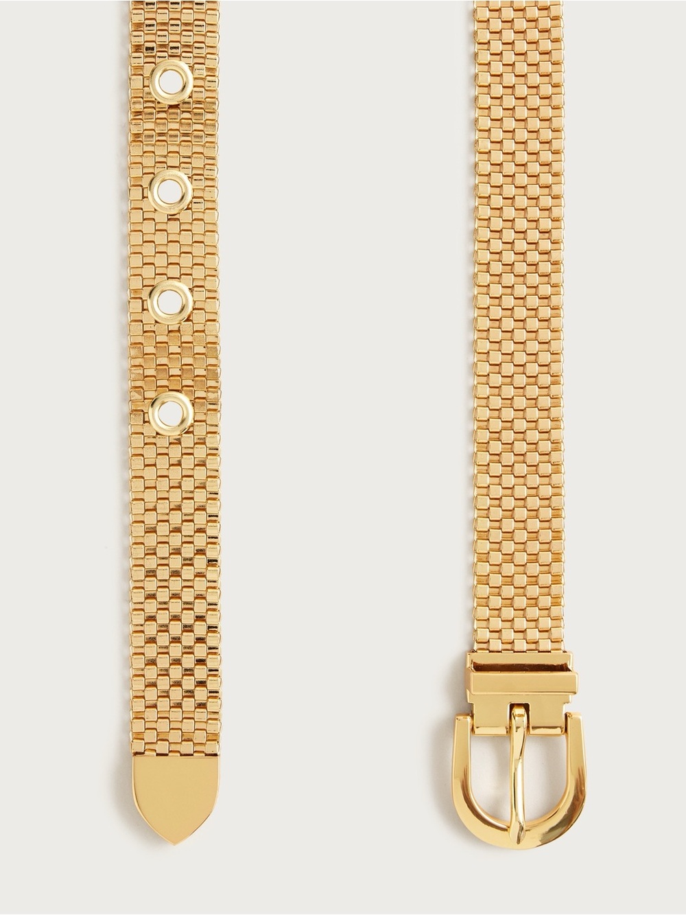 J.Crew Gold Mesh Watchband Chain Belt Adjustable Buckle OS